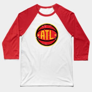 ATL Retro Ball - Black Baseball T-Shirt